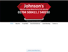 Tablet Screenshot of johnsonsskiphire.com